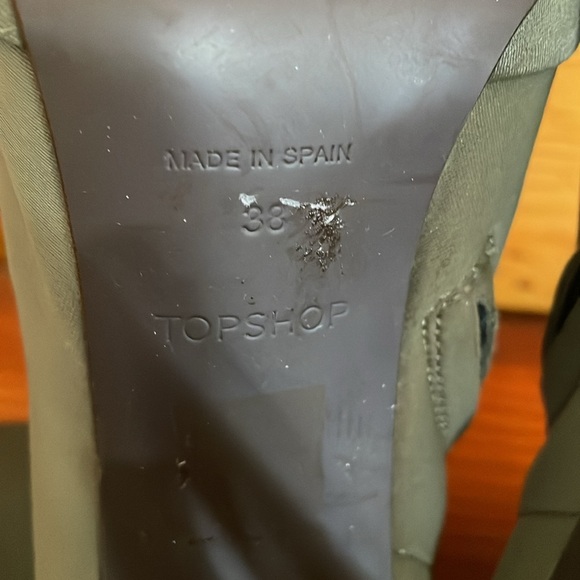 Topshop thigh-high autumn green boots - EU Size 38 (US 8) - Picture 8 of 9